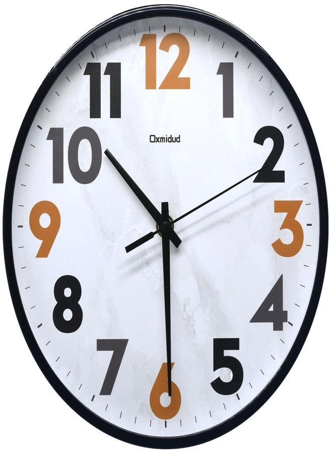 Oxmidud Wall Clock, 10'' Easy to Read Silent Non-Ticking Modern Wall Clocks for Bedroom, Living Room, Kitchen, Office, School Home Decor, Gifts for Christmas Birthday (Black) - Image 1